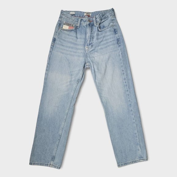 Tommy Hilfiger Jeans Harper Straight Leg High Rise W25 L30 Logo Pocket - Picture 2 of 6